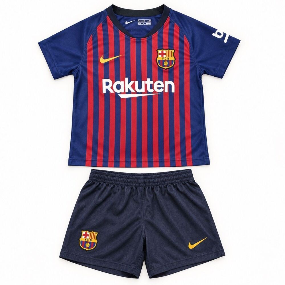 Nike FC Barcelona Kids Soccer Kit Jersey Shorts S 104-110cm Size 5